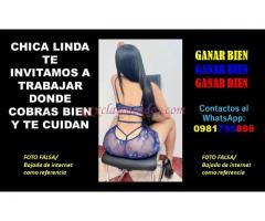 PARA ATENCIÓN A CABALLEROS REQUERIMOS: JÓVENES BONITAS, ELEGANTES Y CULTAS