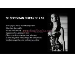 SE BUSCAN CHICAS DE BUENA PRESENCIA HORARIOS FLEXIBLES