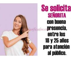 OFERTA LABORAL PARA SEÑORITAS