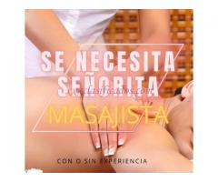 NECESITAMOS SEÑORITA MASAJISTA