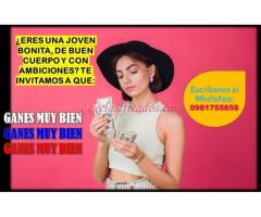 ¡Lista para trabajar y cambiar tu vida ya!
